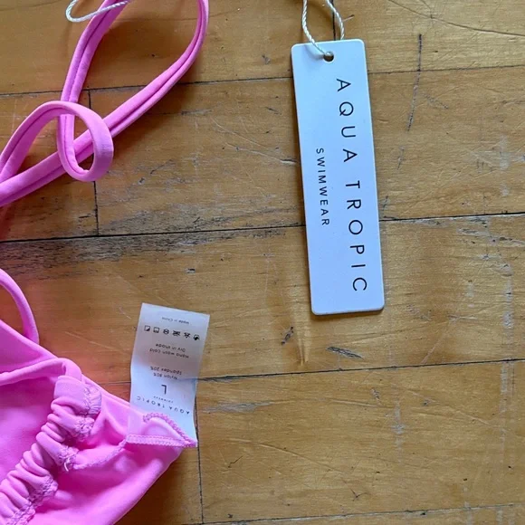 Pink Triangle String Bikini Top - Picture 2 of 2